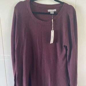 Natural Reflections Taney RIB/fudge/XL women’s sweater burgundy size (XL)